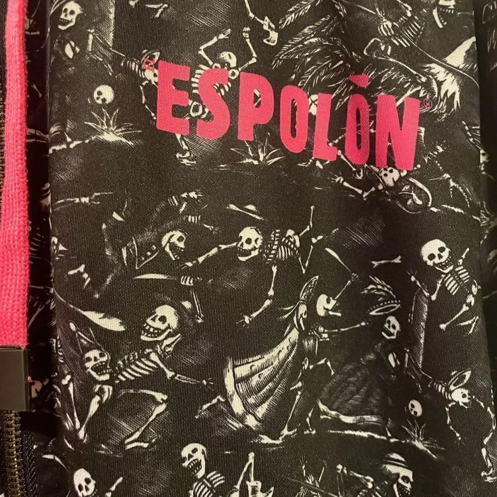 Espolon Dancing Skeletons Zip Up Jacket Mens XL